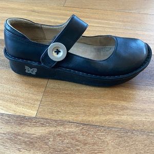 Algeria Leather Mary Jane with Velcro Strap